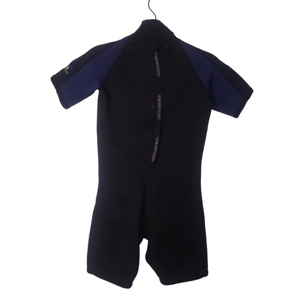 NeoSport 2mm Child Shorty 6 Black Navy Blue Neoprene Westsuit Childrens Size 6 - Picture 2 of 5